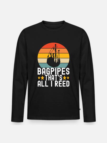 Bagpipes Bagpipers - Men's Premium Organic Long Sleeve Shirt - black