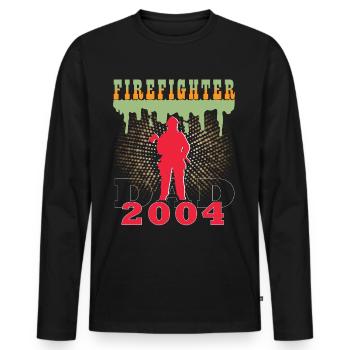 2004 Jahrgang feuerwehrmann Vater Geburtstag - Männer Premium Bio Langarmshirt - Schwarz - Vorne - Nico (187cm)