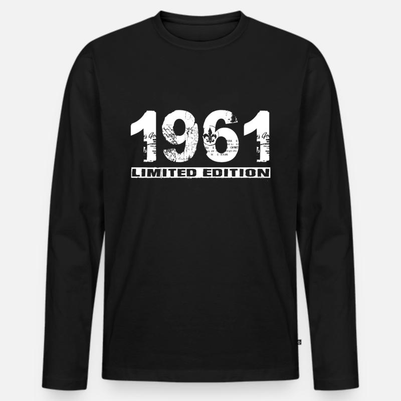 Limited Edition 1961 - Männer Premium Bio Langarmshirt - Schwarz