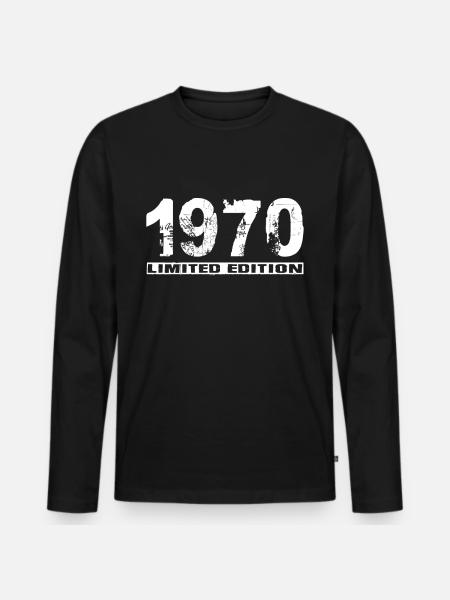 Édition limitée 1970 - T-shirt manches longues Premium bio Homme - noir