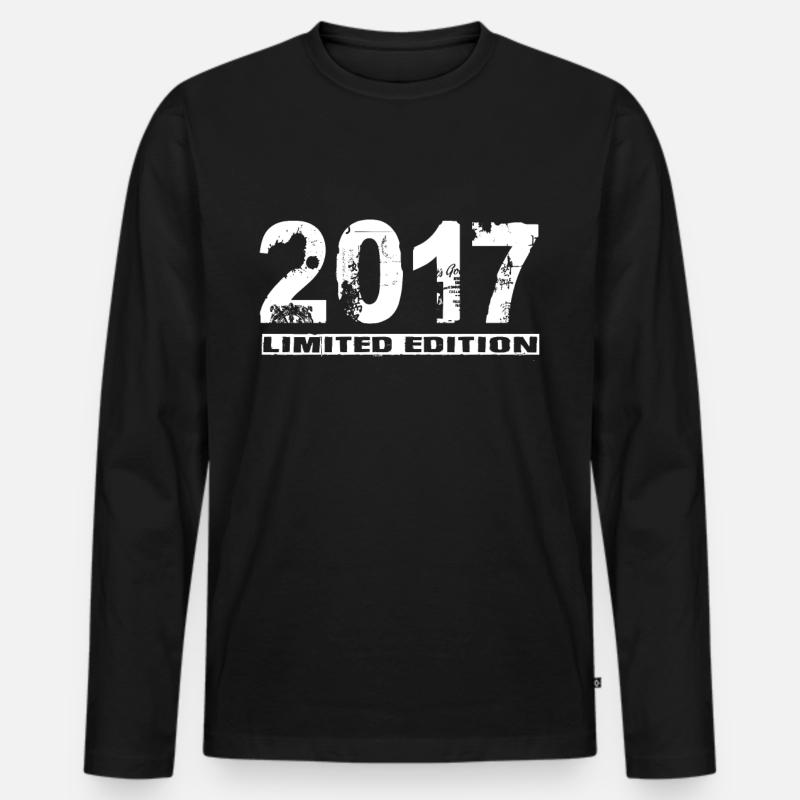 Limited Edition 2017 - Männer Premium Bio Langarmshirt - Schwarz