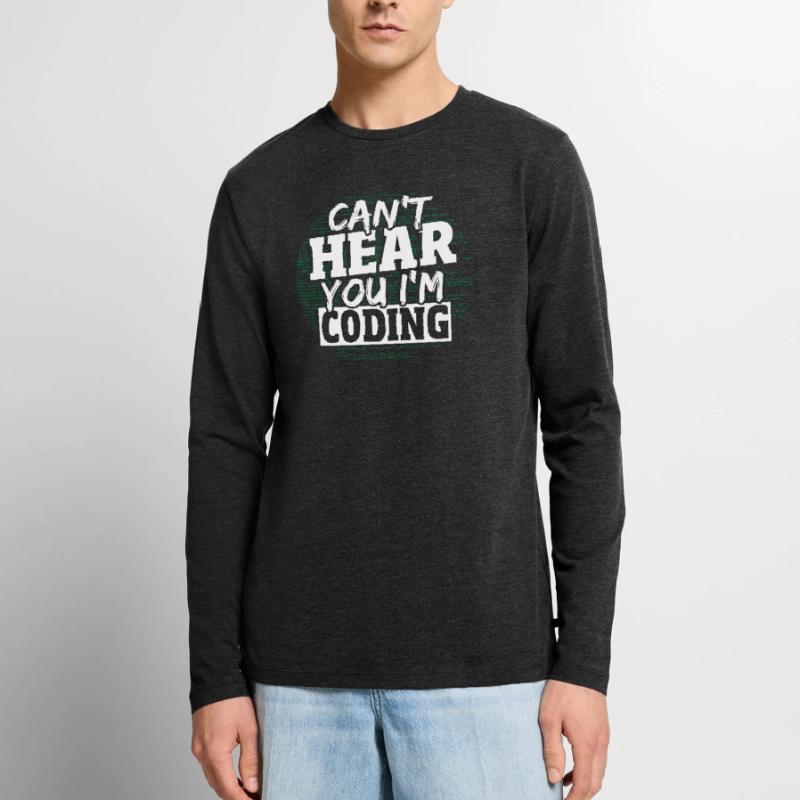 Can't Hear You I'm Coding Programming Programmer Männer Premium Bio Langarmshirt