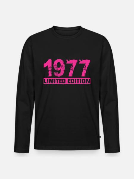 Limited Edition 1977 - Men's Premium Organic Long Sleeve Shirt - black