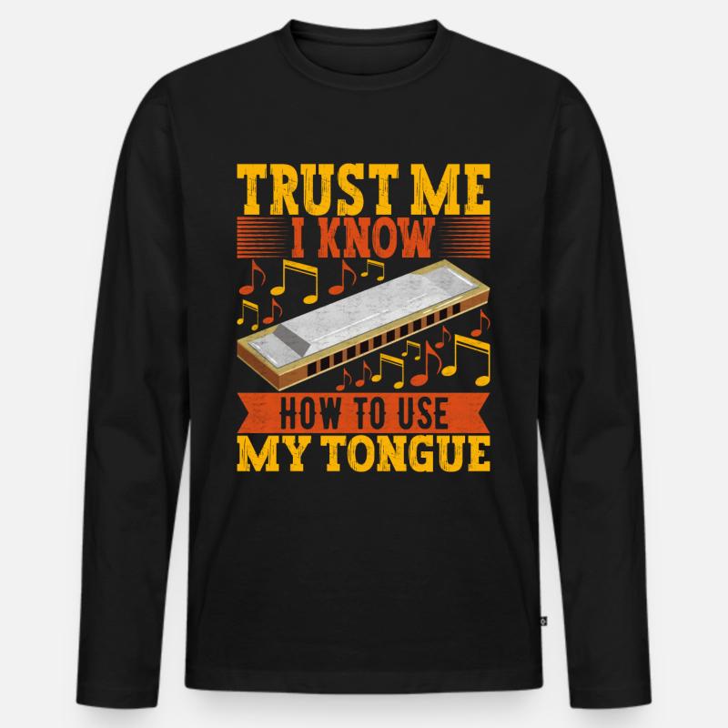Harmonica Harmonica - Men's Premium Organic Long Sleeve Shirt - black