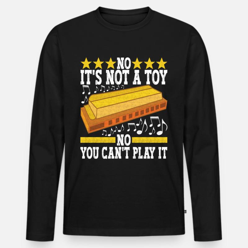 Harmonica Harmonica - Men's Premium Organic Long Sleeve Shirt - black