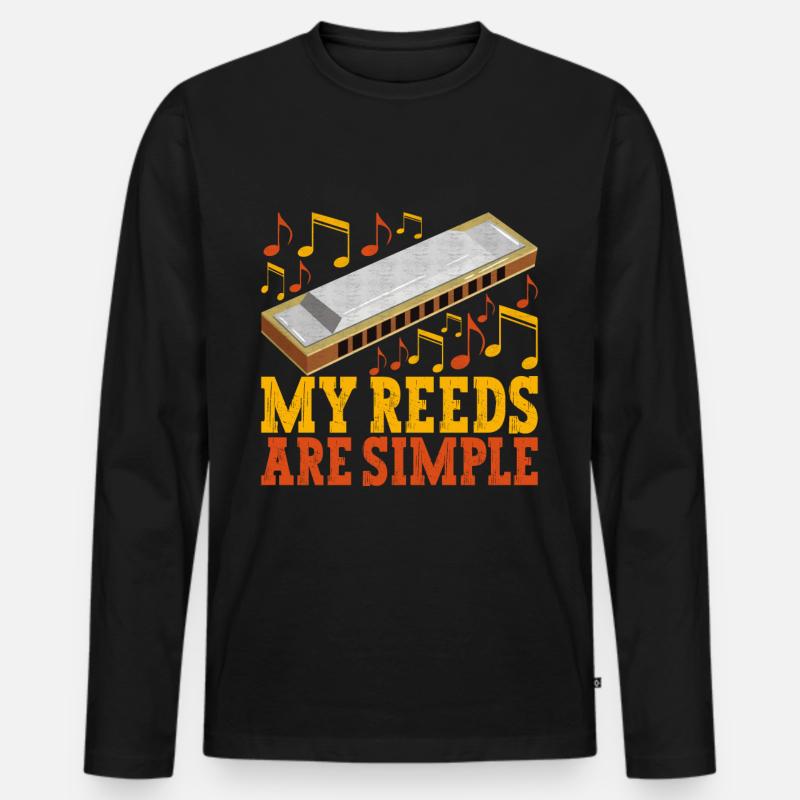 Harmonica Harmonica - Men's Premium Organic Long Sleeve Shirt - black