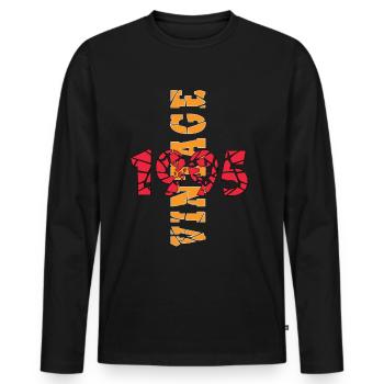 1995 Vintage Geburtstagsgeschenk - Männer Premium Bio Langarmshirt - Schwarz - Vorne - Nico (187cm)