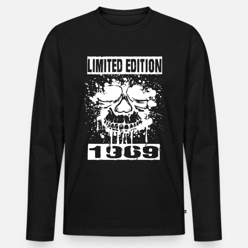 Limited Edition 1969 - Männer Premium Bio Langarmshirt - Schwarz