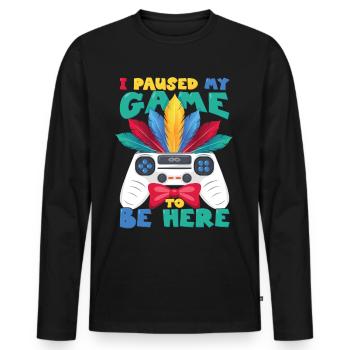 Carnival Costume Men Boy Carnival Outfit Gamer - Men's Premium Organic Long Sleeve Shirt - black - Front - Nico (187cm)