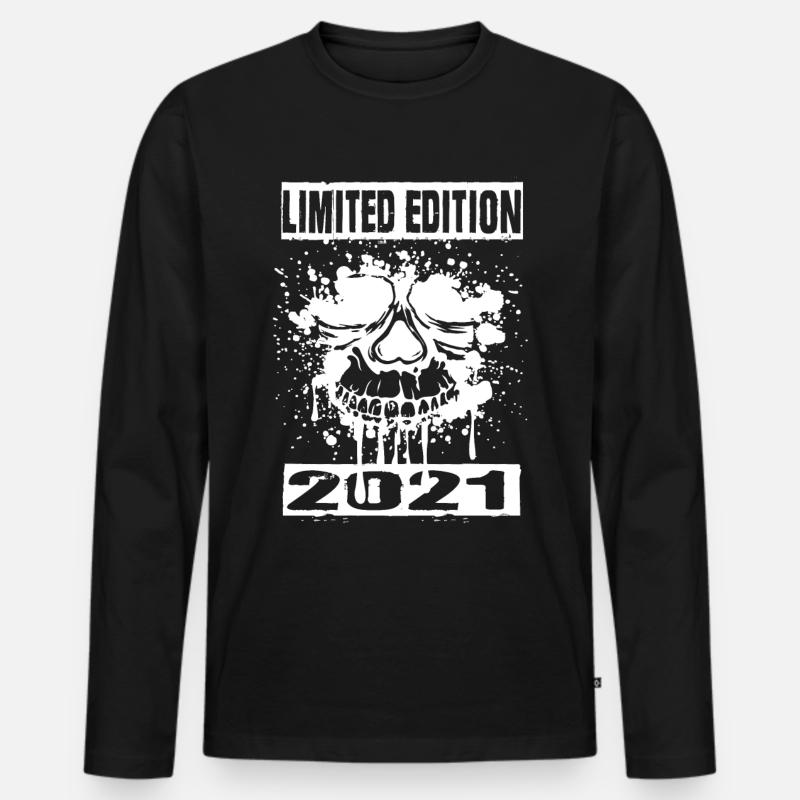 Limited Edition 2021 - Männer Premium Bio Langarmshirt - Schwarz