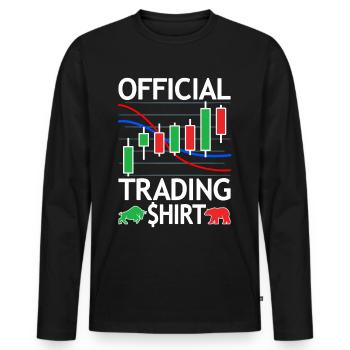 DayTrader Actions Trader Forex Trading Forex - T-shirt manches longues Premium bio Homme - noir - Devant - Nico (187cm)