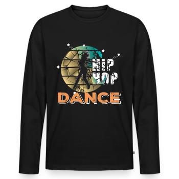 Beat Hip Hop bgirl - Männer Premium Bio Langarmshirt - Schwarz - Vorne - Nico (187cm)