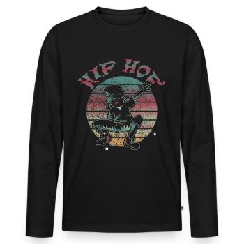 Beat Hip Hop bboy - Männer Premium Bio Langarmshirt - Schwarz - Vorne - Nico (187cm)