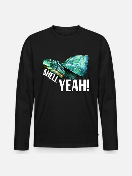 Turtle Turtle Aquatic turtle - Men's Premium Organic Long Sleeve Shirt - black