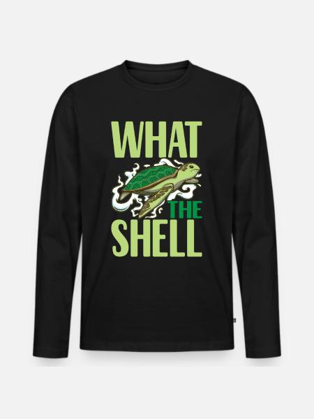 Turtle Turtle Aquatic turtle - Men's Premium Organic Long Sleeve Shirt - black
