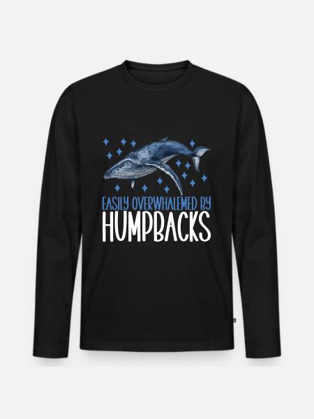Whale Watchers - Men's Premium Organic Long Sleeve Shirt - black