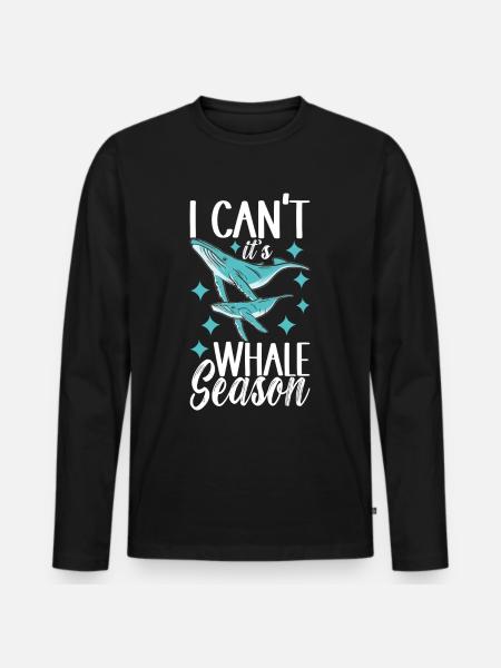 Whale Watchers - Men's Premium Organic Long Sleeve Shirt - black