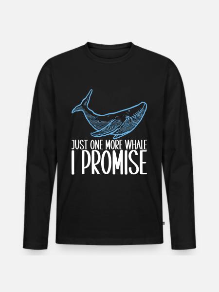 Whale Watchers - Men's Premium Organic Long Sleeve Shirt - black