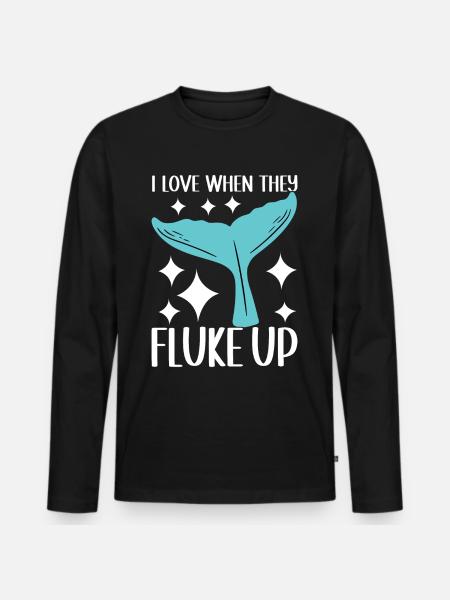 Whale Watchers - Men's Premium Organic Long Sleeve Shirt - black