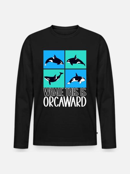 Whale Whale Watching Orca - Men's Premium Organic Long Sleeve Shirt - black