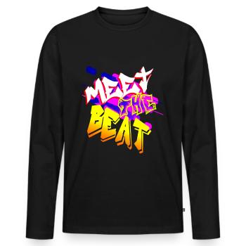 Beat Hip Hop bgirl - Männer Premium Bio Langarmshirt - Schwarz - Vorne - Nico (187cm)