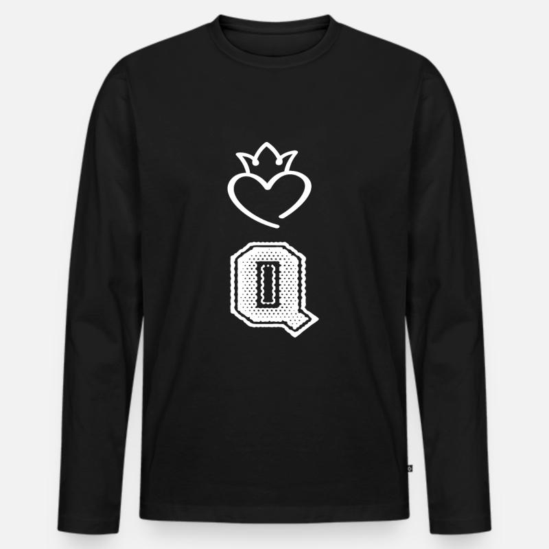 Queen - Männer Premium Bio Langarmshirt - Schwarz