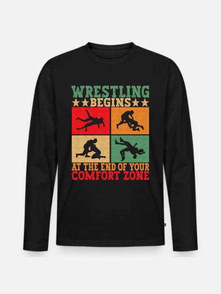 Wrestling Wrestling Wrestlers - Men's Premium Organic Long Sleeve Shirt - black