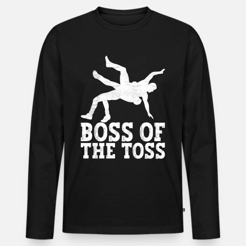 Wrestling Ringen Ringer - Männer Premium Bio Langarmshirt - Schwarz