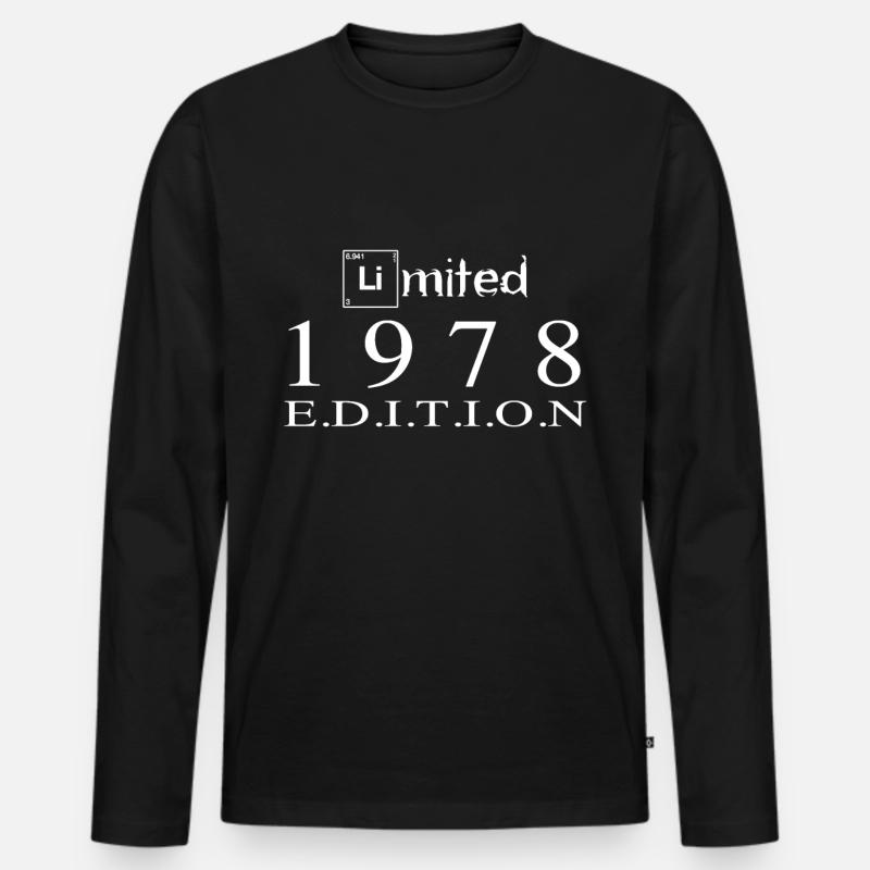 Limited Edition 1978 - Männer Premium Bio Langarmshirt - Schwarz
