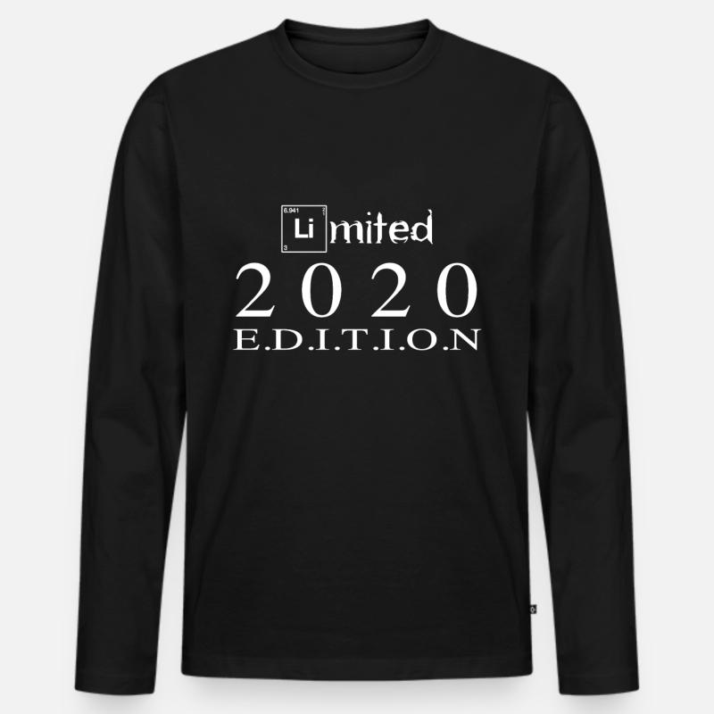 Limited Edition 2020 - Männer Premium Bio Langarmshirt - Schwarz