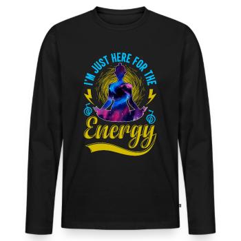 Reiki Practitioners & Reiki Master - Men's Premium Organic Long Sleeve Shirt - black - Front - Nico (187cm)