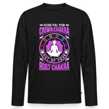 Reiki Practitioners & Reiki Master - Men's Premium Organic Long Sleeve Shirt - black - Front - Nico (187cm)