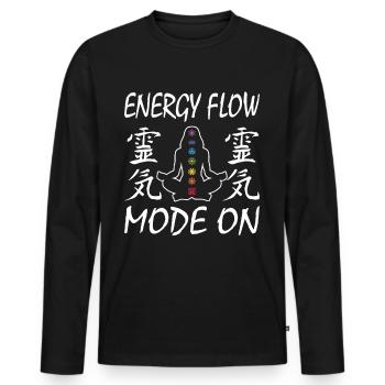 Reiki Practitioners & Reiki Master - Men's Premium Organic Long Sleeve Shirt - black - Front - Nico (187cm)
