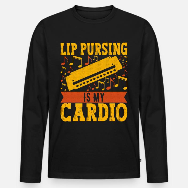 Harmonica Harmonica - Men's Premium Organic Long Sleeve Shirt - black