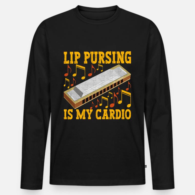 Harmonica Harmonica - Men's Premium Organic Long Sleeve Shirt - black