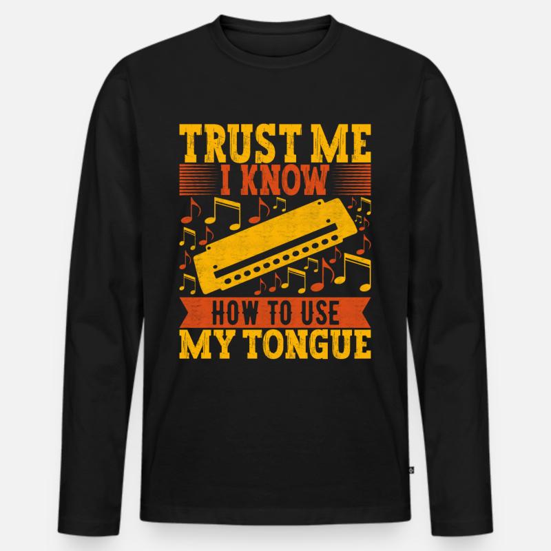 Harmonica Harmonica - Men's Premium Organic Long Sleeve Shirt - black