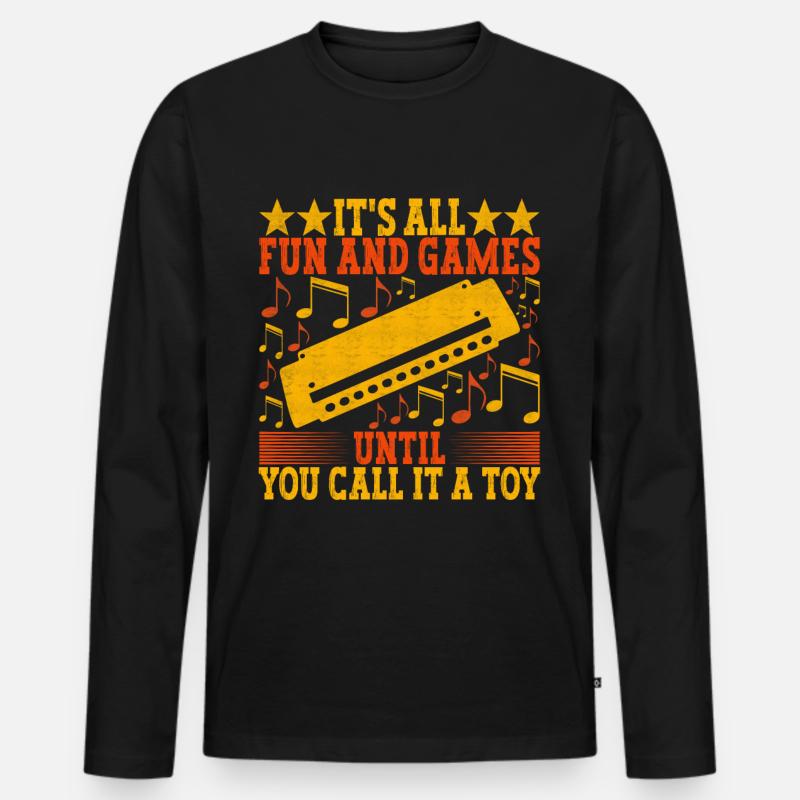 Harmonica Harmonica - Men's Premium Organic Long Sleeve Shirt - black