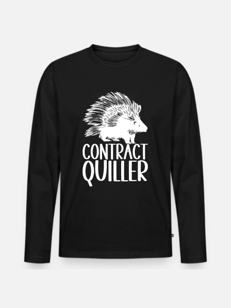 Porc-épic mignon - T-shirt manches longues Premium bio Homme - noir