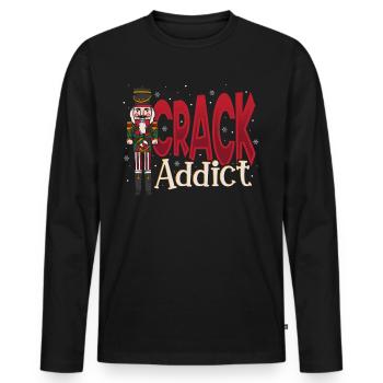 Crack Addict Nutcracker Christmas Squad Ballet - Männer Premium Bio Langarmshirt - Schwarz - Vorne - Nico (187cm)