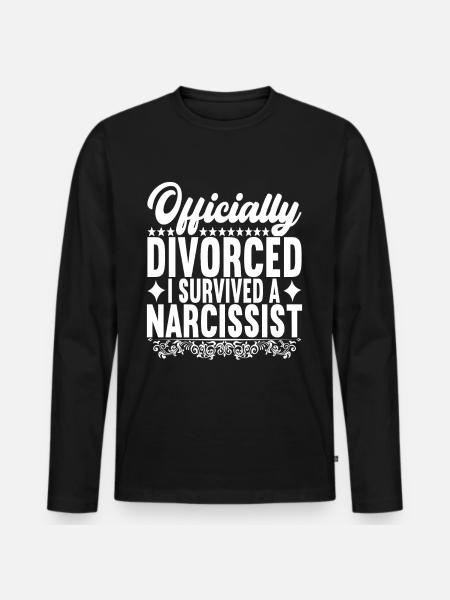 Divorce Divorced - Men's Premium Organic Long Sleeve Shirt - black