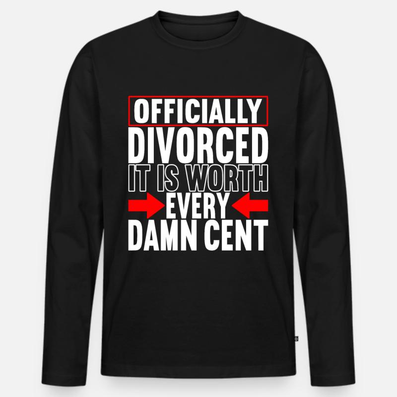 Divorce Divorced - Men's Premium Organic Long Sleeve Shirt - black