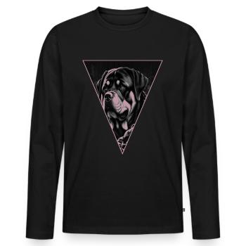 ROTTWEILER dog Rotti Rottie - Men's Premium Organic Long Sleeve Shirt - black - Front - Nico (187cm)