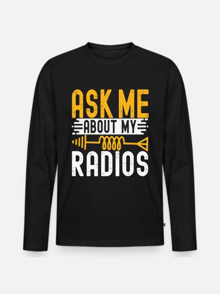 Ham Radio Ham Funker - Männer Premium Bio Langarmshirt - Schwarz