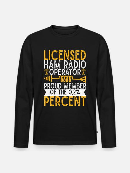 Ham Radio Ham Funker - Männer Premium Bio Langarmshirt - Schwarz