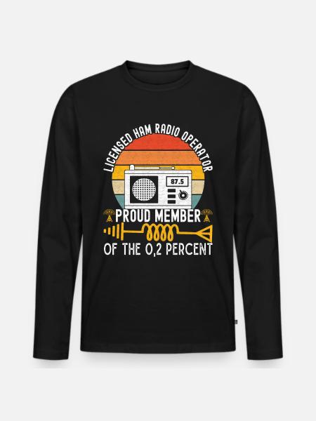 Ham Radio Ham Funker - Männer Premium Bio Langarmshirt - Schwarz