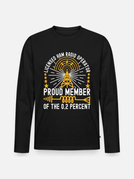 Ham Radio Ham Funker - Männer Premium Bio Langarmshirt - Schwarz