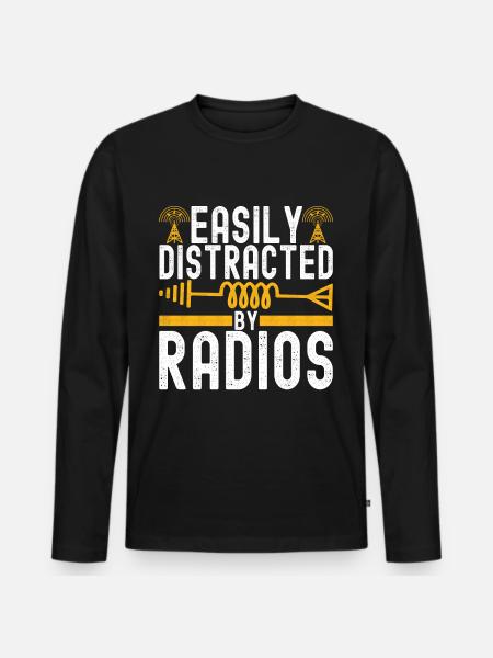Ham Radio Ham Funker - Männer Premium Bio Langarmshirt - Schwarz