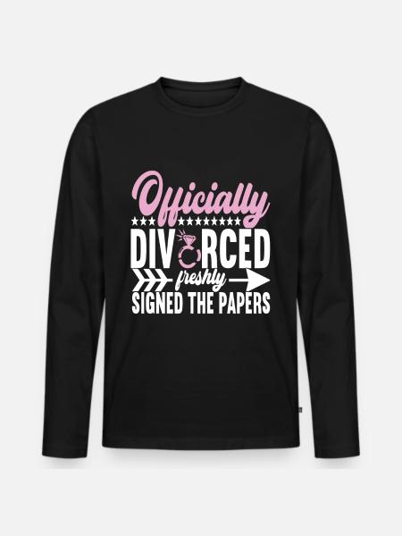 Divorce Divorced - Men's Premium Organic Long Sleeve Shirt - black