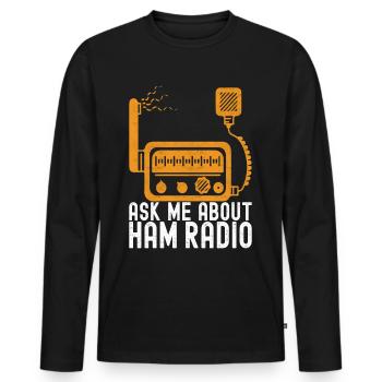 Ham Radio Ham Funker - Männer Premium Bio Langarmshirt - Schwarz - Vorne - Nico (187cm)