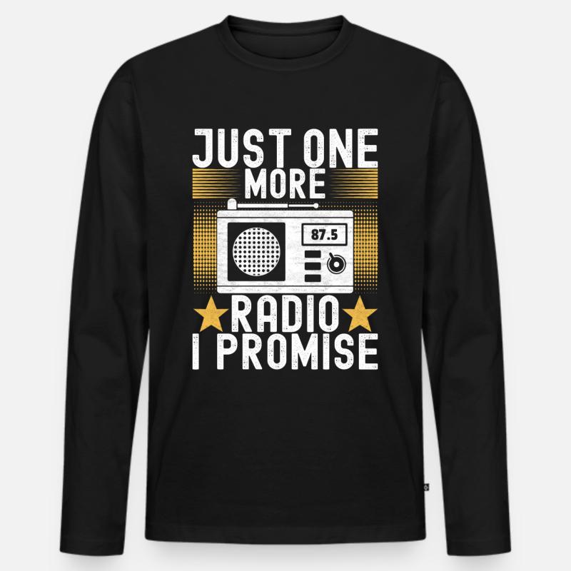 Ham Radio Ham Funker - Männer Premium Bio Langarmshirt - Schwarz